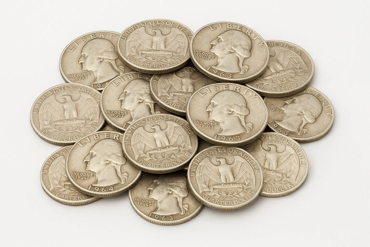 90% silver, junk silver, silver quarters