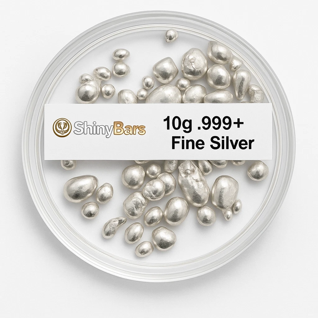 10 gram silver shot, casting grain, .999 fine silver