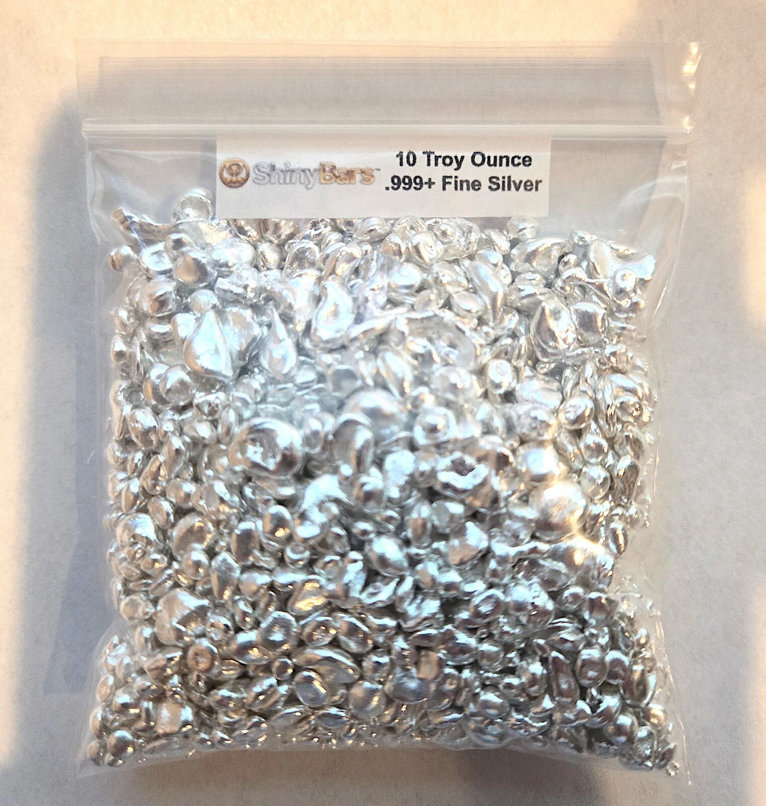 10 oz silver shot, casting grain, .999+ fine silver
