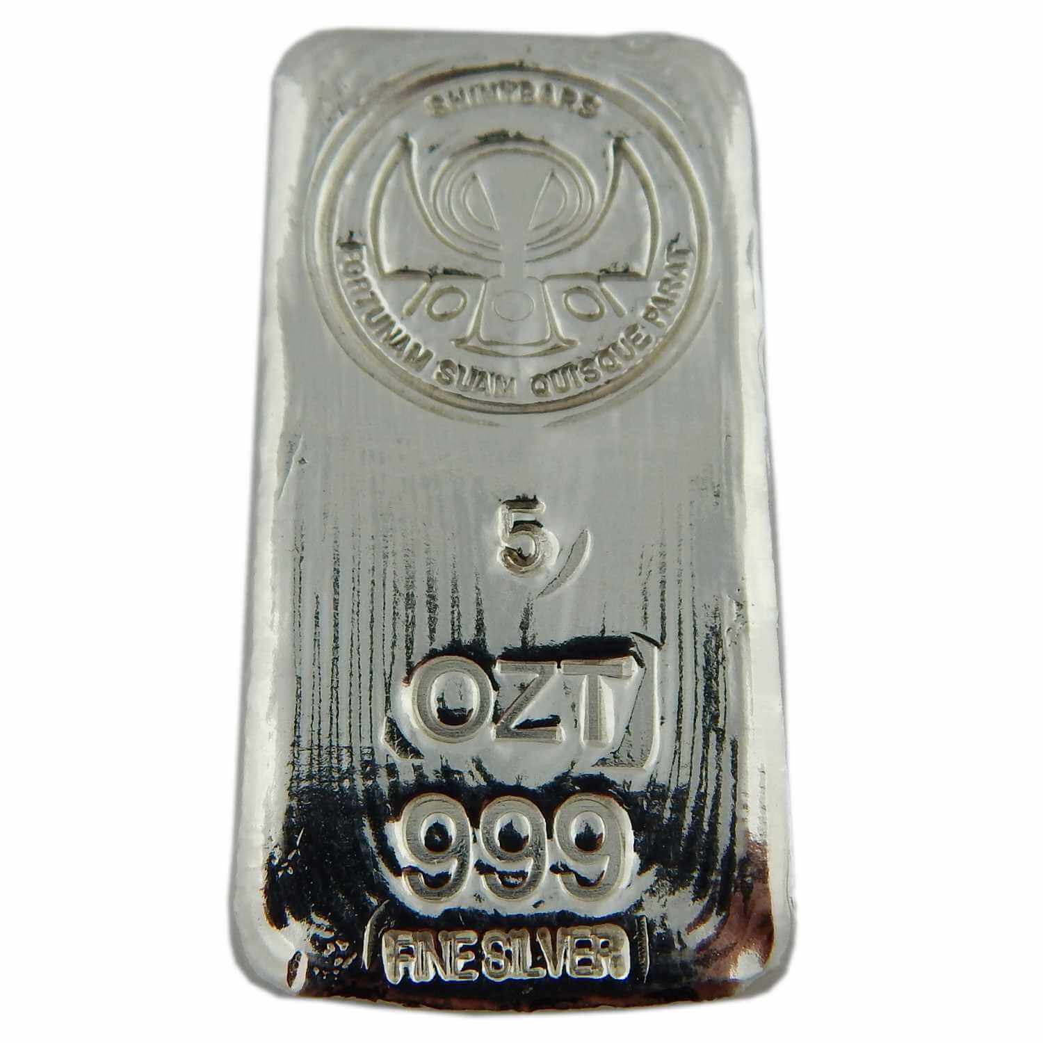 5oz hand poured silver bar the brick by ShinyBars